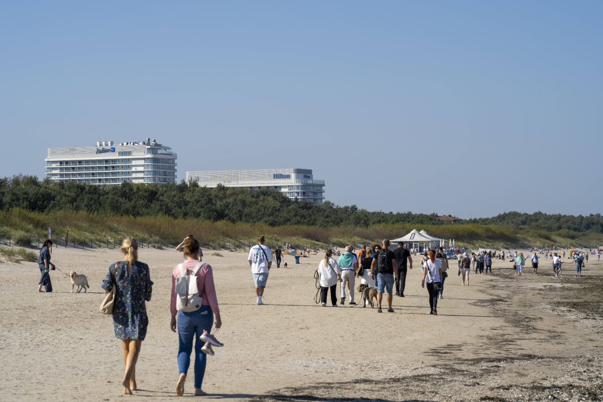 Der Strand von Swinemünde an der Ostsee.
