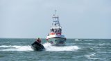 Seenotrettungskreuzer EUGEN der DGzRS-Station Norderney mit Arbeitsboot HUBERTUS.