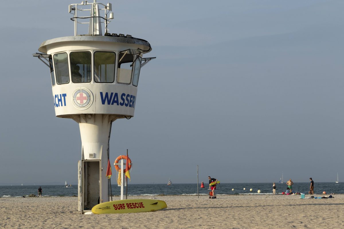 Der Strand von Travemünde an der Ostsee.
