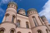 Jagdschloss Granitz ragt in den Himmel