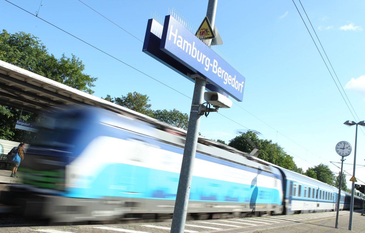 Der Bahnhof in Hamburg-Bergedorf.