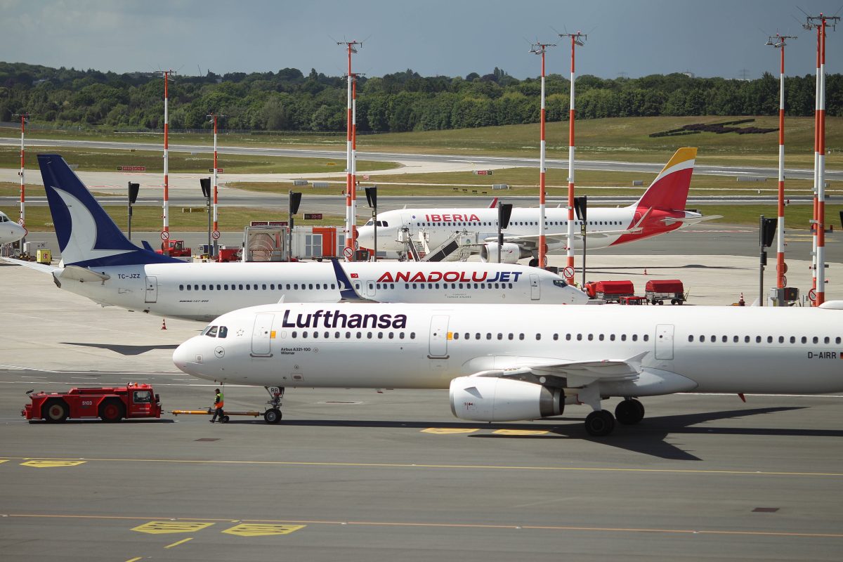 Der Flughafen Hamburg.