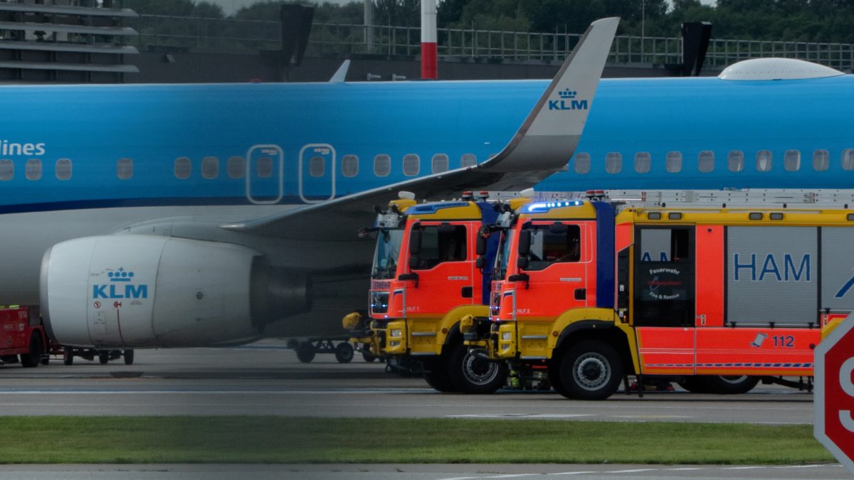 Notlandung auf Hamburger Flughafen.